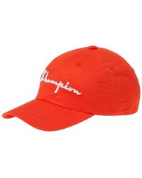 Champion - Accessoires ,Rood ,Katoen Script Logo Pet Rood - Lyst