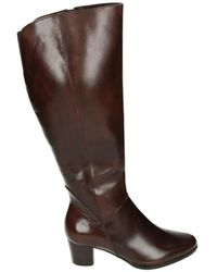 Everybody - Schoenen ,Bruin ,Leer Bruin Leren Hoge Hak Laarzen - Lyst