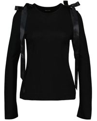 Simone Rocha - Zwarte Bow Tail T-Shirt - Lyst