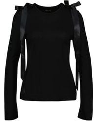 Simone Rocha - Zwarte Bow Tail T-Shirt - Lyst