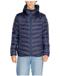 Napapijri - Blauwe Nylonjas Herfst/Winter Collectie - Lyst