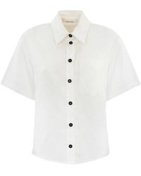 Liviana Conti - Camisa de lino de manga corta con botones - Lyst