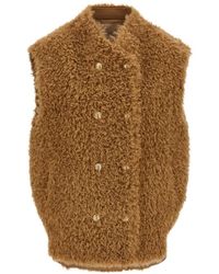 Twinset - Jassen ,Bruin ,Katoen Gabardine Jas Met Plooitjes - Lyst