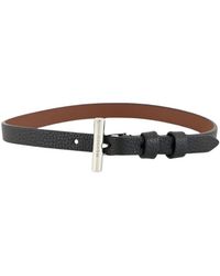 McQueen - T-Bar Doppelwickel-Ledergürtel - Lyst