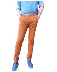 Mason's - Broeken ,Bruin ,Katoen Slim Chino Broek - Lyst