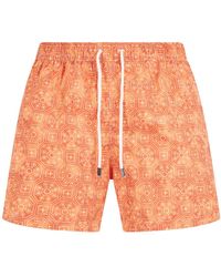 Fedeli - Badmode ,Oranje ,Leer Madeira Zwembroek - Lyst