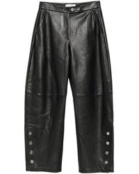 Sportmax - Leather Trousers - Lyst