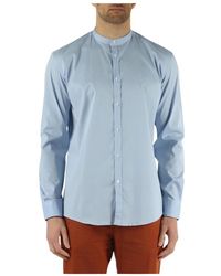 Daniele Alessandrini - Homme couture: camicia in cotone stretch con colletto alla coreana - Lyst