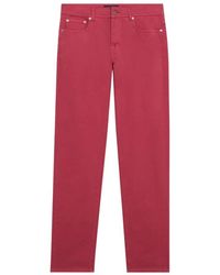 Brooks Brothers - Pantaloni rossi in cotone elasticizzato con cinque tasche - Lyst