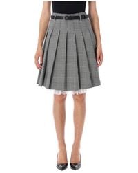 Self-Portrait - Prince Of Wales Check Pleated Midi Skirt - Lyst