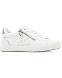 Geox - Schoenen ,Wit ,Polyester Witte Sneakers Voor Vrouwen - Lyst