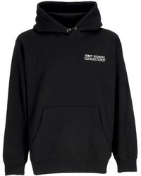 Obey - Schwarzer fleece hoodie studios streetwear - Lyst