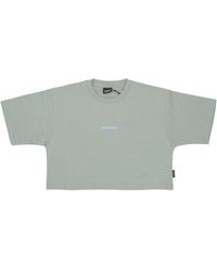 Propaganda - Groene Crop Tee Met Ribben - Lyst