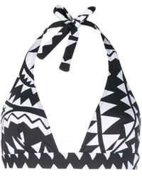 Eres - Badmode ,Zwart ,Spandex Grafische Print Triangel Bikini Top - Lyst