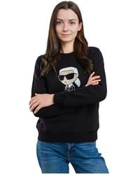 KARL LAGERFELD - Hoodies & Sweatvesten ,Zwart ,Katoen Ikonik 2.0 Karl Sweatshirt - Lyst