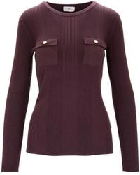 Elisabetta Franchi - Round-Neck Knitwear - Lyst