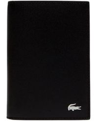 Lacoste - Klassische lederbrieftasche mit mehreren kartenfächern und ausweishalter - Lyst