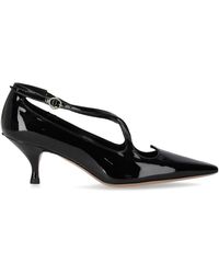 A. BOCCA - Schoenen ,Zwart ,Leer Hartvormige Opening Lakleren Pump - Lyst