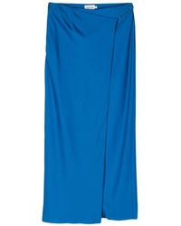 Calvin Klein - Rokken ,Blauw ,Katoen Metal Detail Rok - Lyst
