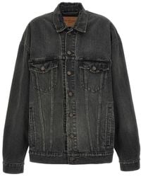 Balenciaga - Jassen ,Grijs ,Denim Denim Jas Met Gebruikt Effect - Lyst