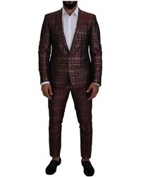 Dolce & Gabbana - Slim fit bordeaux suit - Lyst