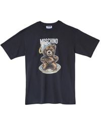 Moschino - Adrian Bear Kurzarm Baumwoll T-Shirt - Lyst