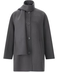 Max Mara - Jassen ,Grijs ,Wol Single-Breasted Coats - Lyst