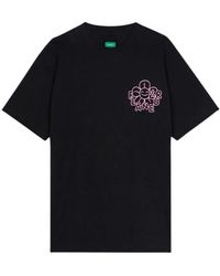 flâneur - Tops ,Zwart ,Katoen Happy Flower T-Shirt - Lyst