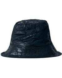 Rick Owens - Coated bucket hat mit selbstbindendem verschluss - Lyst