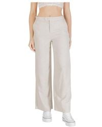 ONLY - Broeken ,Linnen Wide Leg Linnenmix Broek - Lyst