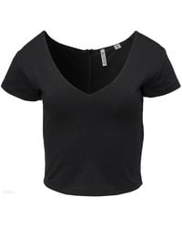 Guess - Tops ,Zwart ,Zwarte Korte Mouwen T-Shirt Voor Vrouwen - Lyst