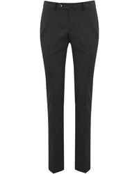 PT Torino - Grijze Slim Fit Broek Van Wolmix - Lyst