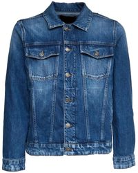 Dondup - Jassen ,Blauw ,Denim Regular-Fit Rigid Denim Jacket - Lyst