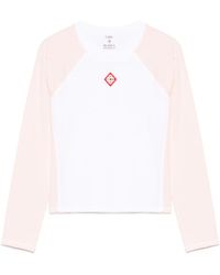 CASABLANCA - Weiße t-shirts und polos mit logo - Lyst