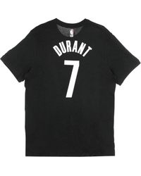 Nike - Fitness ,Zwart ,Katoen Brooklyn Nets T-Shirt - Lyst