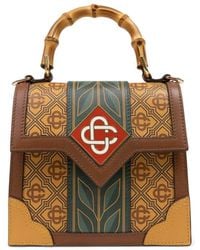 CASABLANCA - Tassen ,Bruin ,Leer Leren Mini Jeanne Tas - Lyst