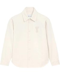 Ami Paris - Overhemden ,Wit ,Katoen Camicia Ami De Coeur - Lyst