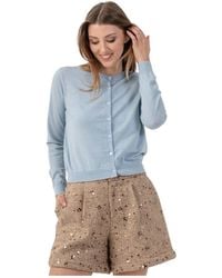 Kocca - Truien & Vesten ,Blauw ,Maglia Cardigan Met Knopen - Lyst