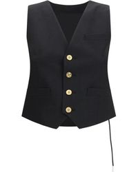 Sacai - Polyester Gilet Met Knoopdetails - Lyst
