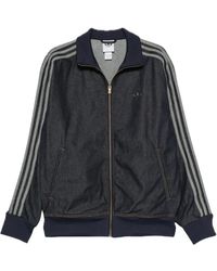 adidas - Fitness ,Blauw ,Denim Firebird Adicolor Raw Denim Track Top - Lyst