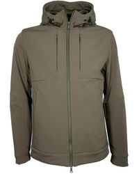 Paul & Shark - Jassen ,Groen ,Polyester Veelzijdige Softshell Jas Groen Militaire Stijl - Lyst
