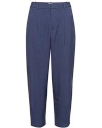 Kaffe - Broeken ,Blauw ,Polyester Kamerle Broek - Lyst