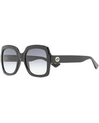 Gucci - Sonnenbrille Gg1337 S 001 Schwarz/Grau Farbverlauf Damen - Lyst