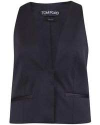 Tom Ford Virgin Wool Gilet - Zwart