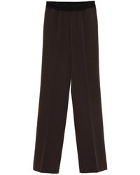 Ermanno Scervino - Braune Hose Mit Elastischem Bund Gerades Bein - Lyst
