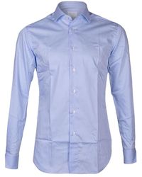 Xacus - Overhemden ,Blauw ,Katoen Op Maat Gemaakt Oxford Katoenen Overhemd - Lyst