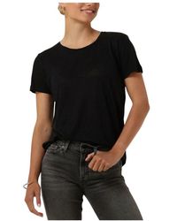 Second Female - Tops ,Zwart ,Peony O Neck Tee - Lyst