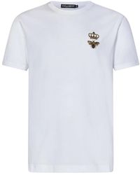 Dolce & Gabbana - T-Shirt Met Geborduurde Bij - Lyst