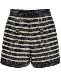 Balmain - Gestreepte Shorts - Lyst