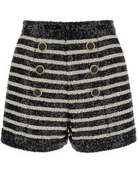 Balmain - Gestreepte Shorts - Lyst